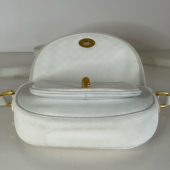 Gucci GG Supreme Vintage White Leather Canvas Crossbody Bag - Picture 8 of 15